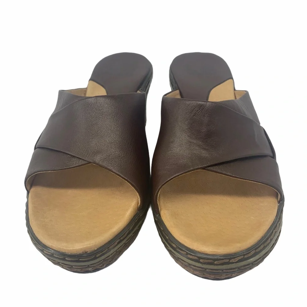 Sofft wedge leather mules‎